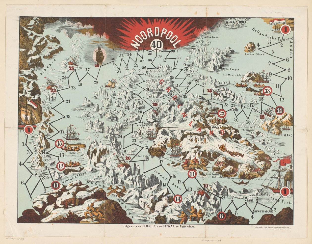 Rules for the Board Game: North Pole by Nijgh and Van Ditmar