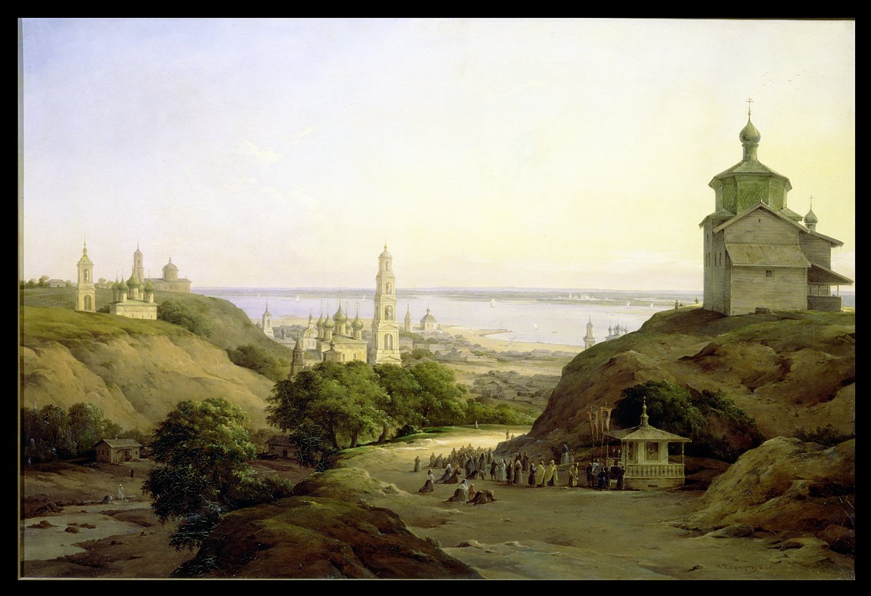 View of Yuryevets, on the Volga by Nikanor Grigor
