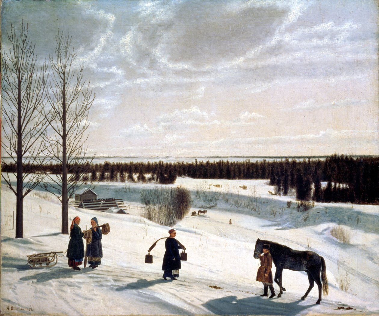 Winter Landscape, or Russian Winter, 1827 by Nikifor Stepanovich Krylov