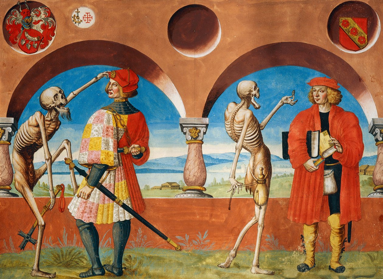 Death, Knight and Jurist from the Dance of Death Cycle by Albrecht Kauw by Niklaus Manuel