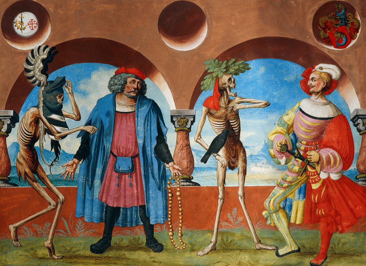 Death, Head of Government and Bourgeois of Bern from the Dance of Death Cycle by Albrecht Kauw by Niklaus Manuel