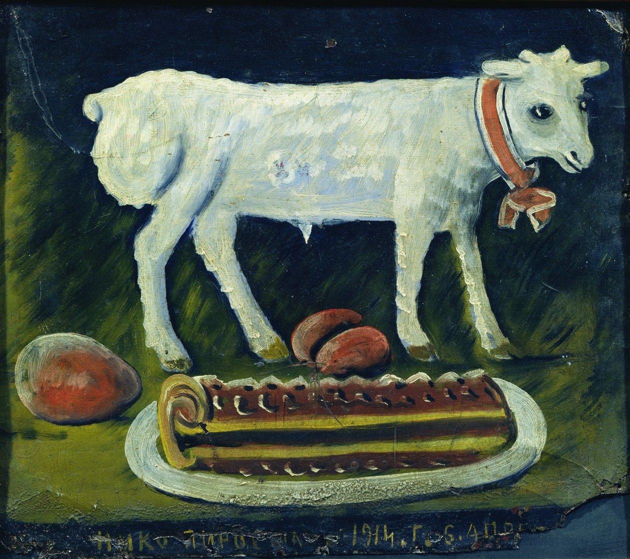 A paschal lamb by Niko Pirosmani