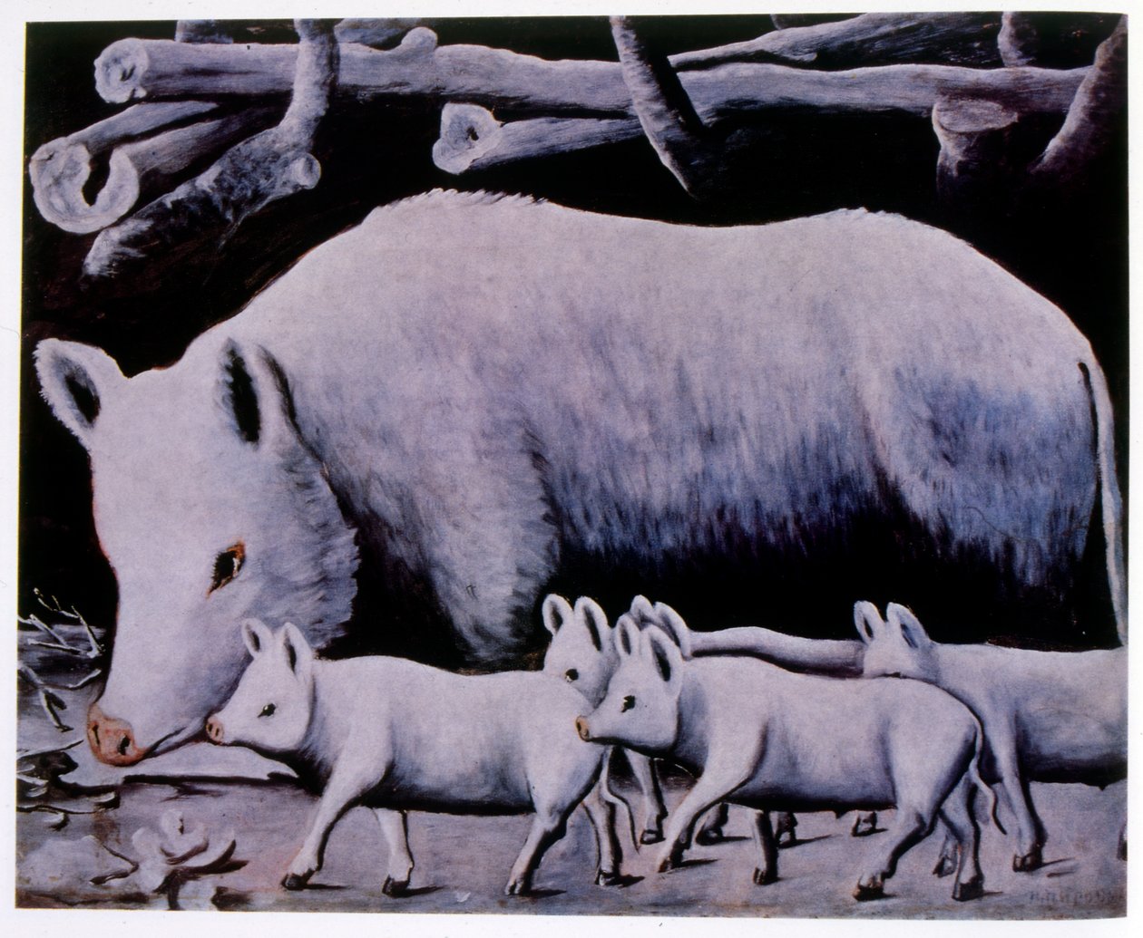 The White Pigs by Niko Pirosmani