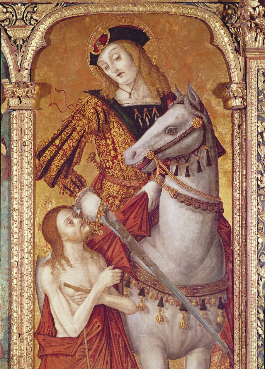 Virgin and Child with SS. Gregory and Martin (detail) by Nikola Bozidarovic