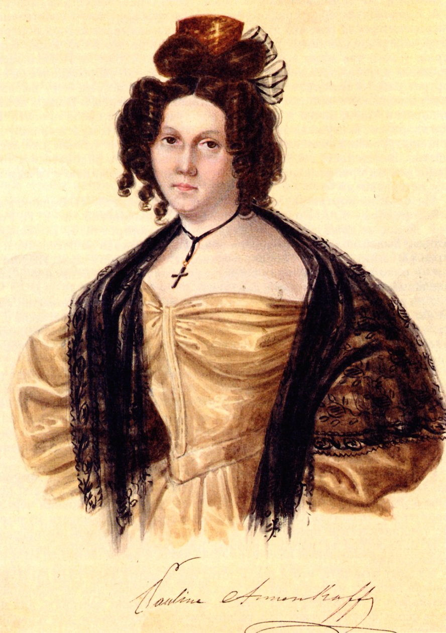 Portrait of Prasovya Annenkova, Wife of Decembrist Iwan Annenkow by Nikolai Alexandrovich Bestuzhev