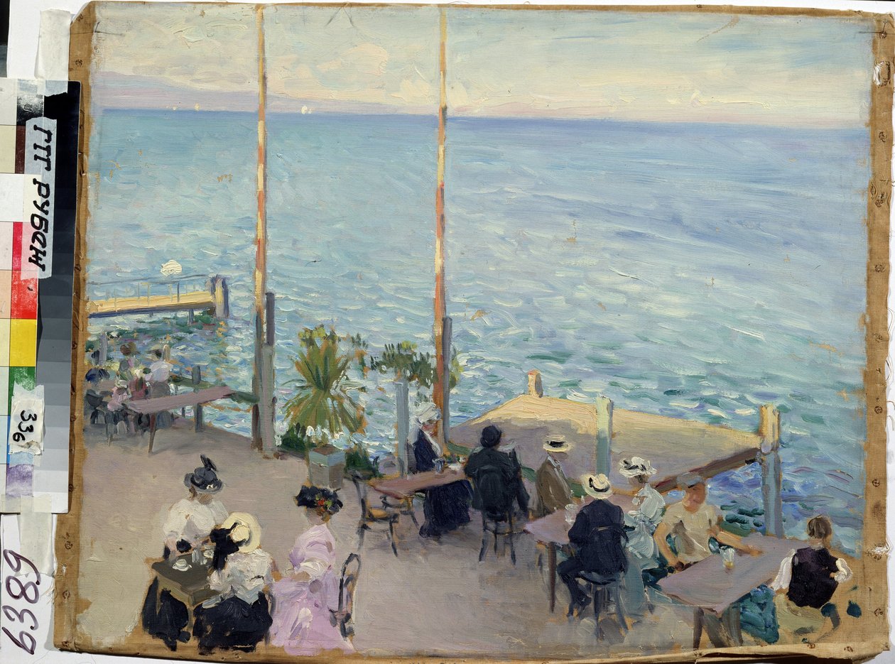 The Lake Geneva. Cafe by Nikolai Alexandrovich Klodt