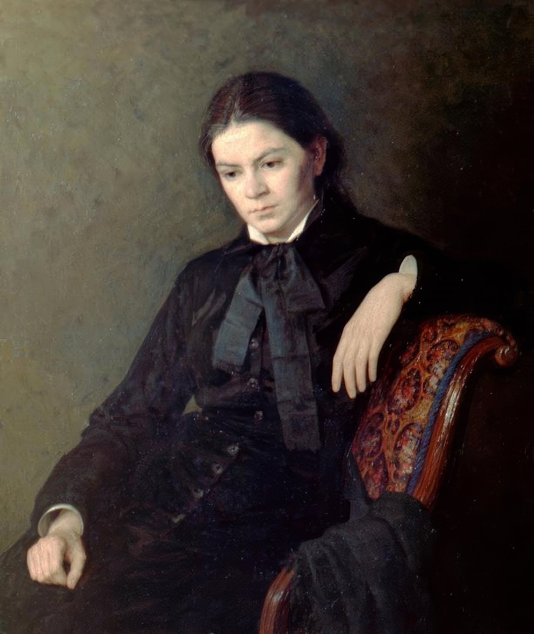 Portrait of an Unknown Lady by Nikolai Alexandrovich Yaroshenko