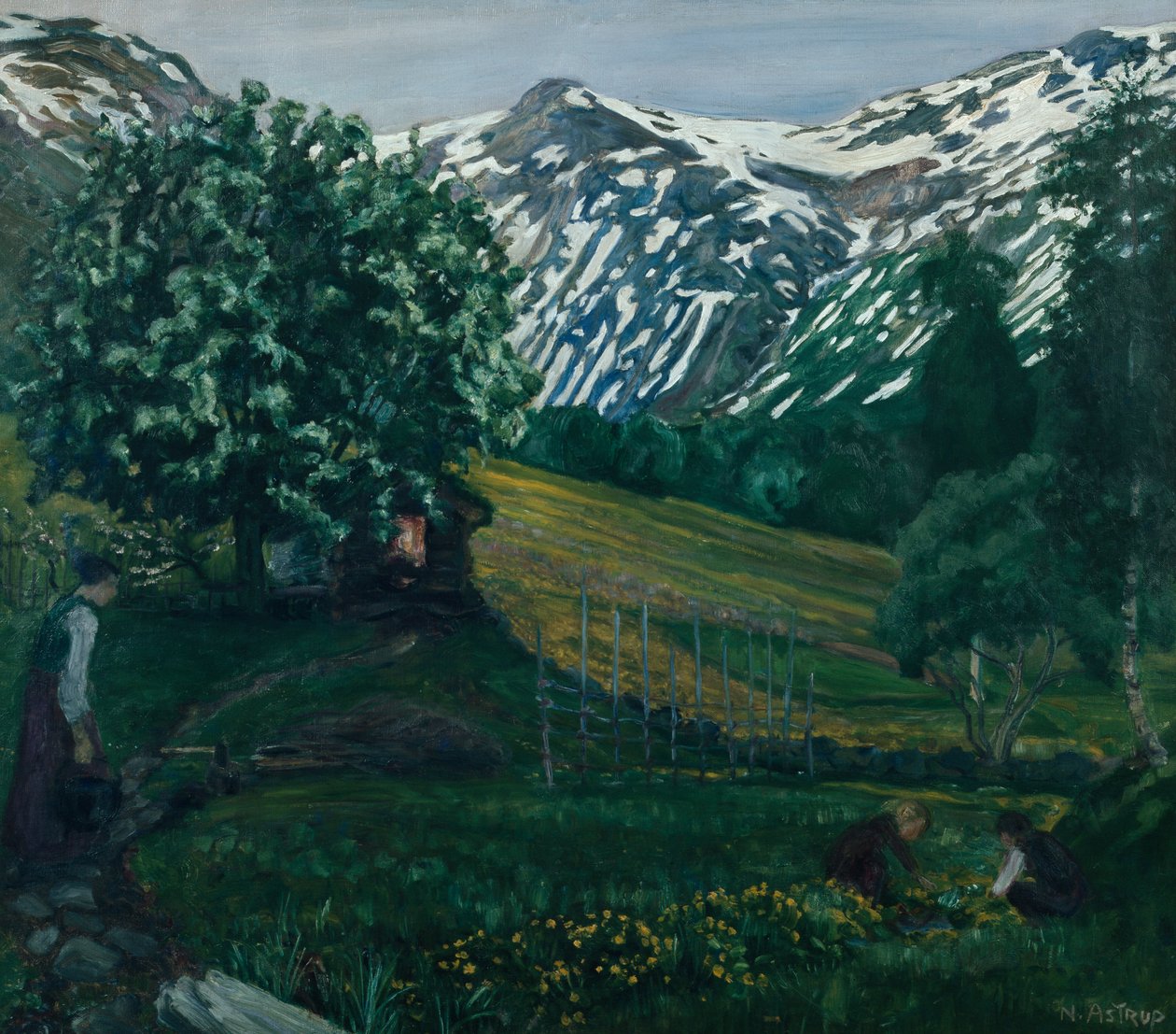 Spring Night Smieheggen by Nikolai Astrup