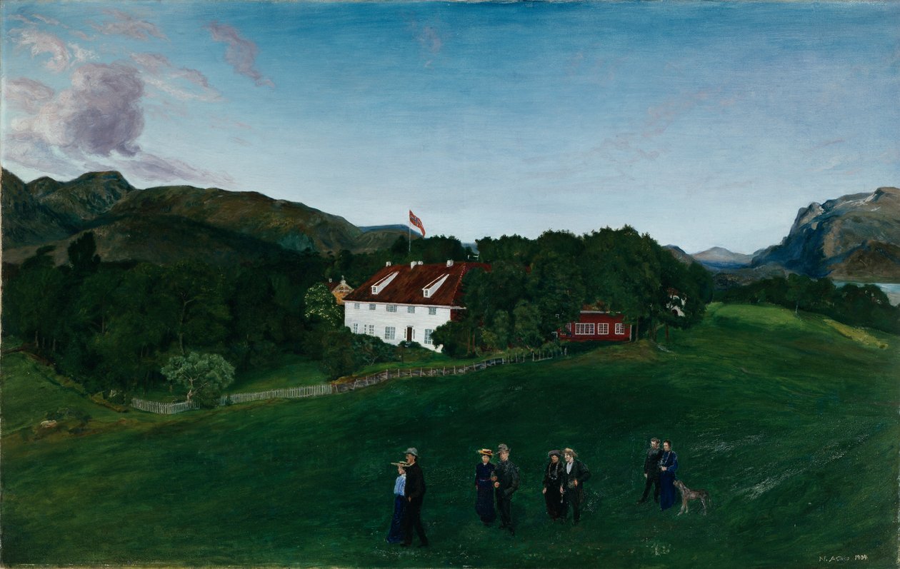 Svanøe Hovedgård, c.1904 by Nikolai Astrup