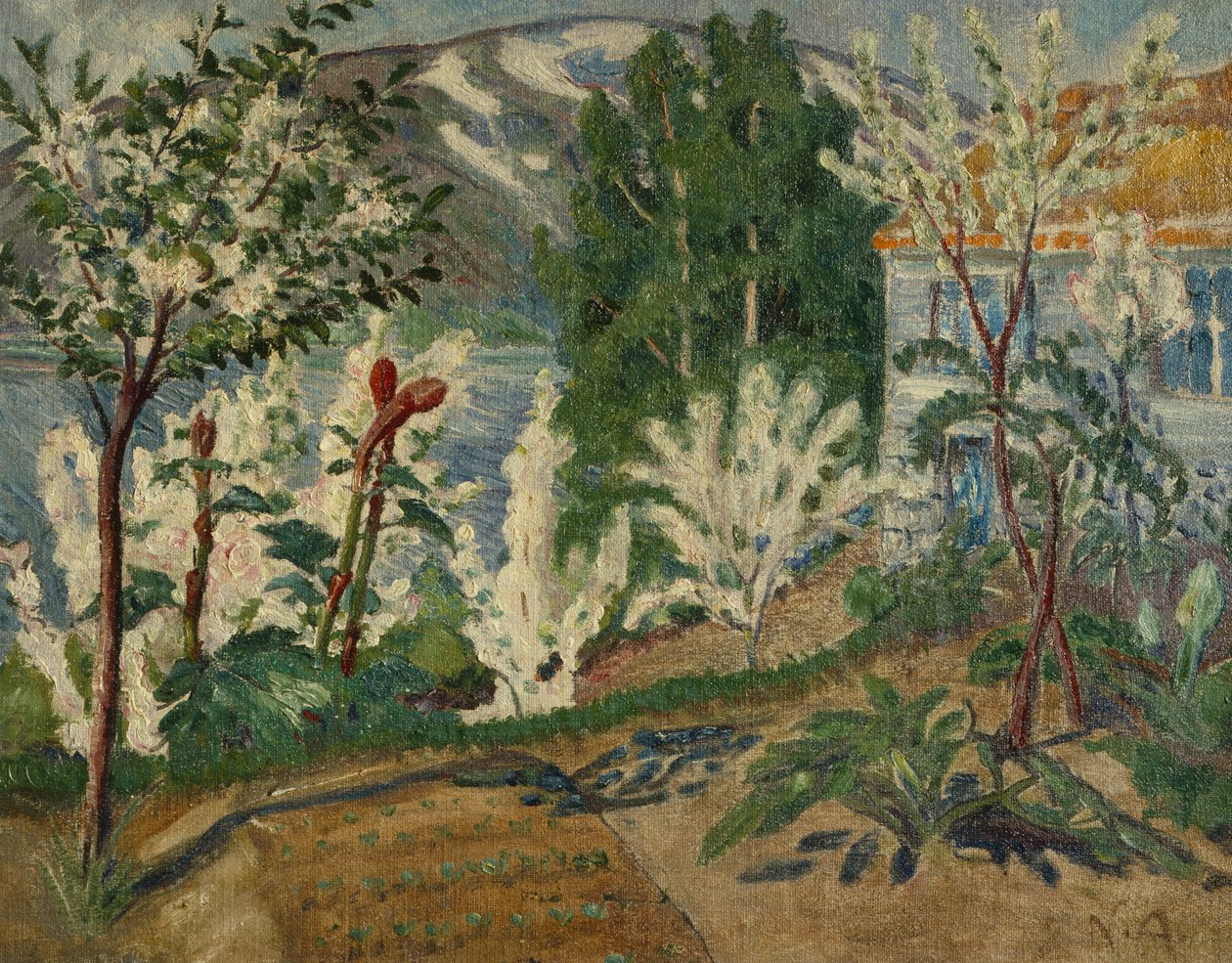 White Flowers by Jølster Lake by Nikolai Astrup