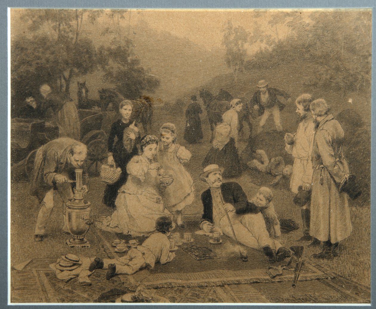 Landowner Tea Party by Nikolai Dmitrievich Dmitriev-Orenburgsky