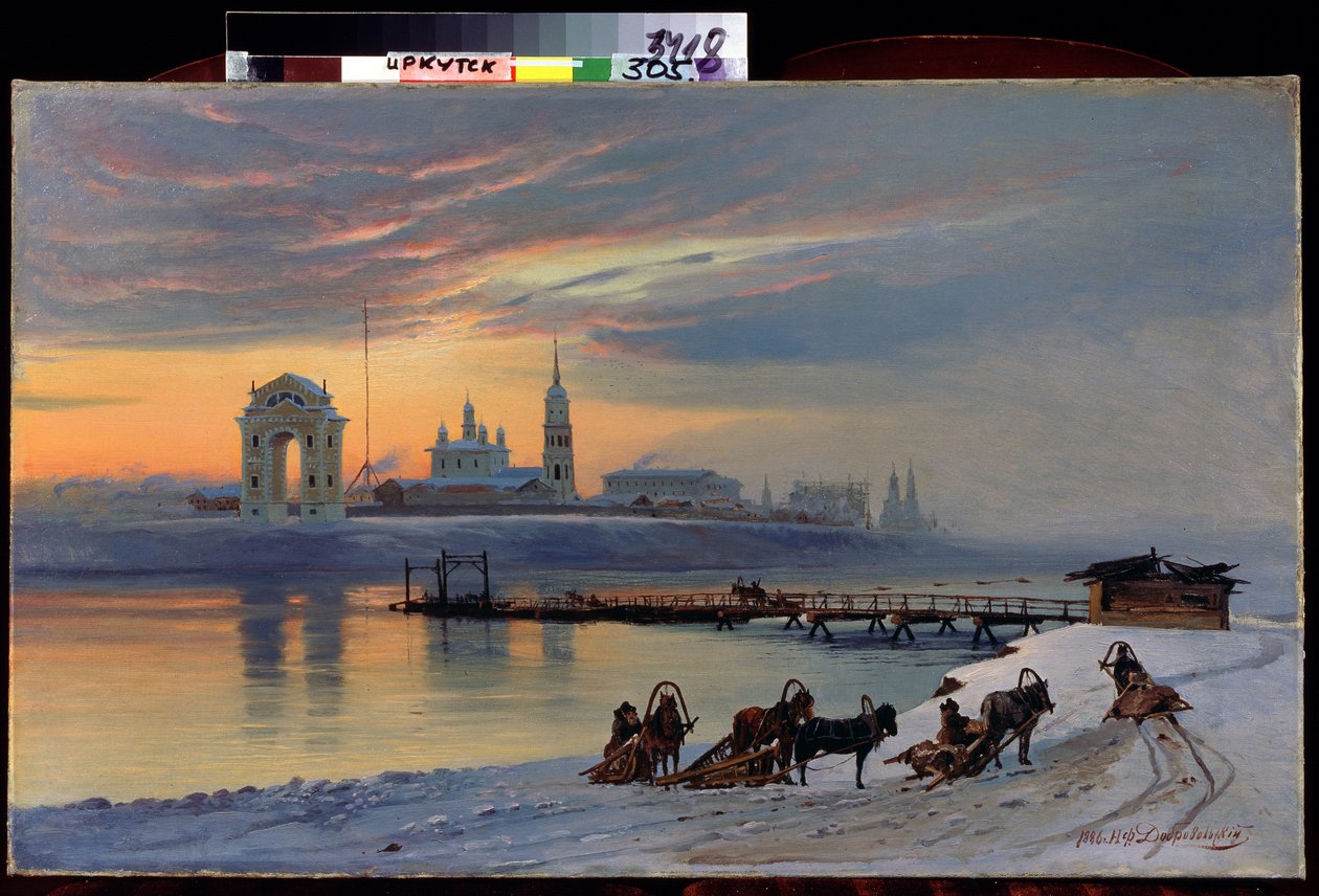 View of the Angara River in Irkutsk, Siberia by Nikolai Florianovich Dobrovolsky
