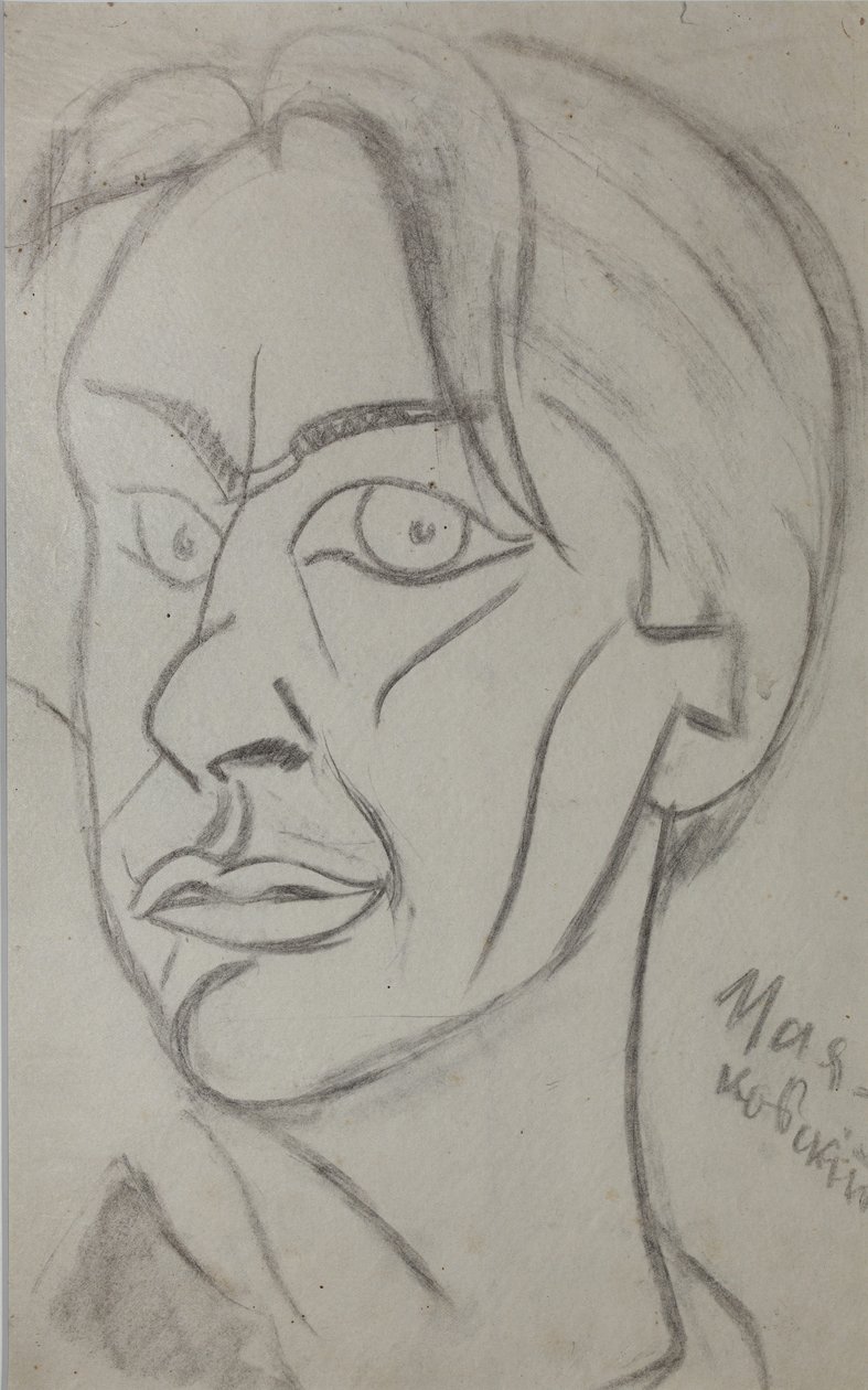 Poet Vladimir Mayakovsky, 1913 by Nikolai Ivanovich Kulbin