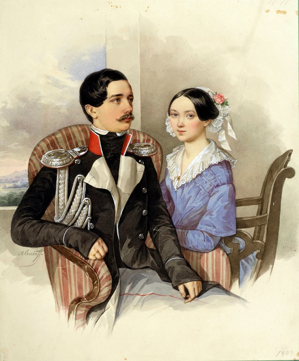 Portrait of Count Jakov Karlovich Sievers and Countess Vera Mikhaylovna
