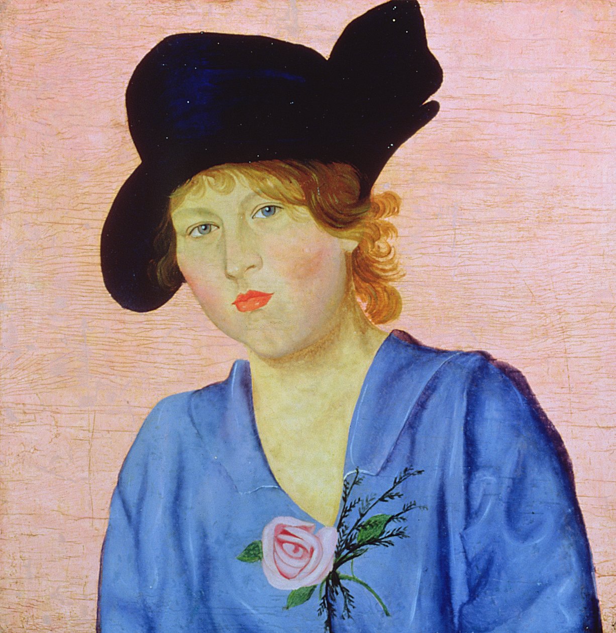 Portrait of a Woman in Blue by Nikolai Nikolaevich Popov