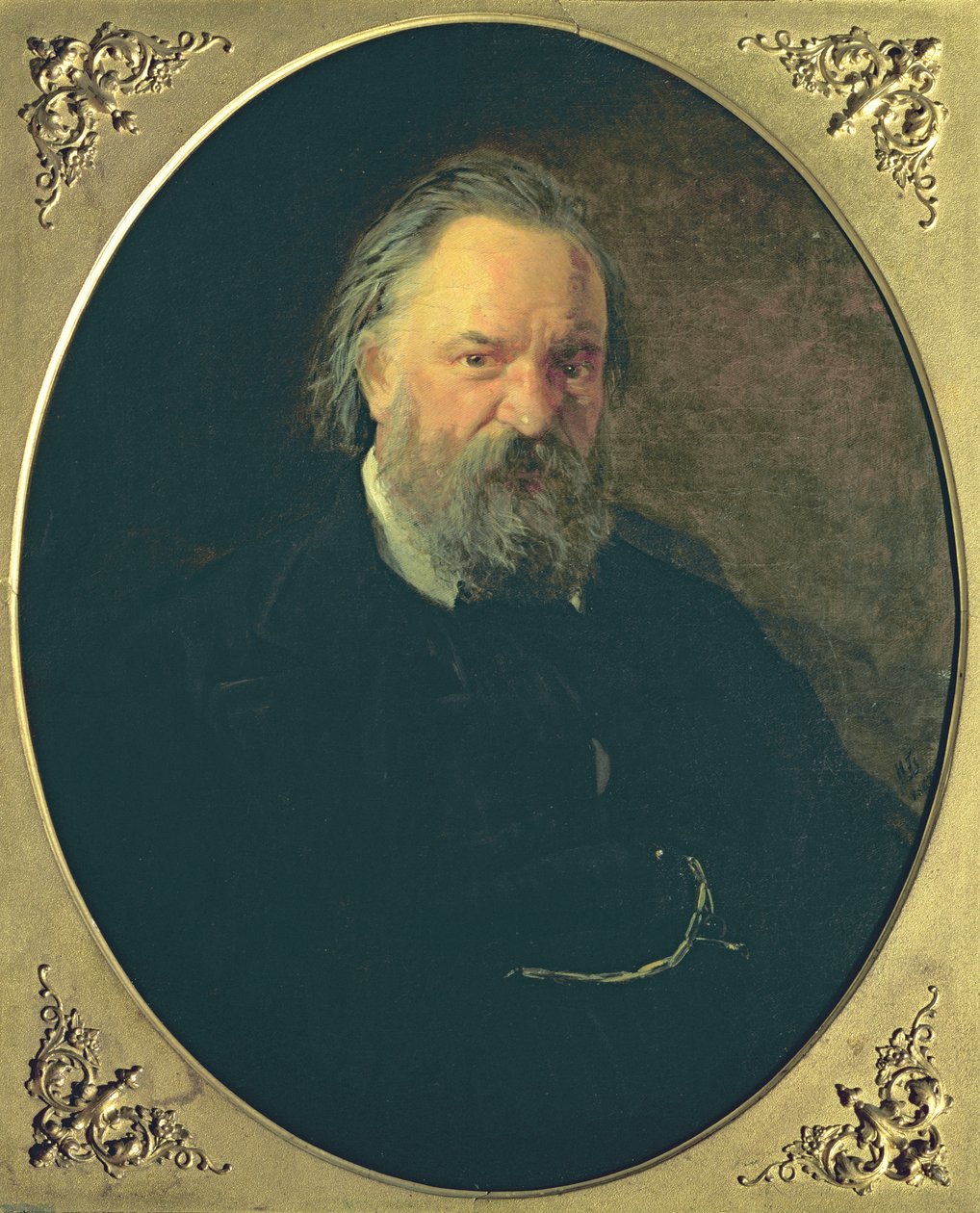 Portrait of Aleksandr Ivanovich Herzen, 1867 by Nikolai Nikolajevitch Gay