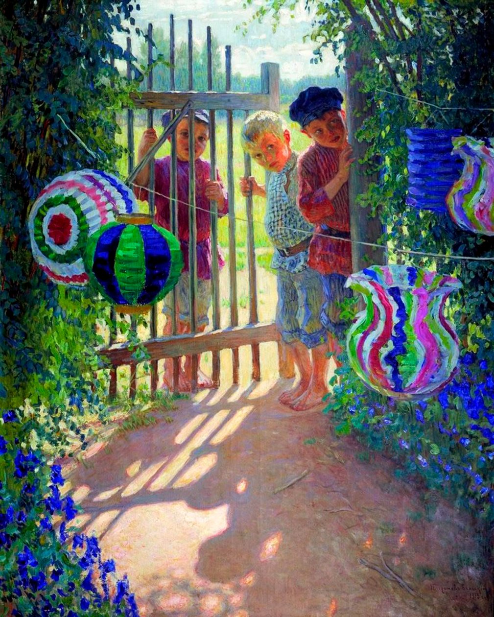 The Visitors, 1913 by Nikolai Petrovich Bogdanov Belsky