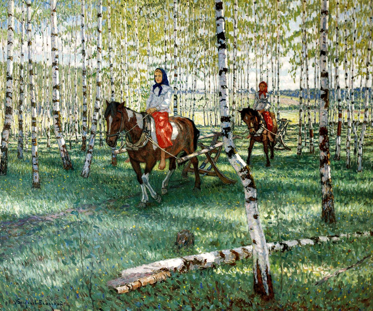 To the Work, 1921 by Nikolai Petrovich Bogdanov Belsky