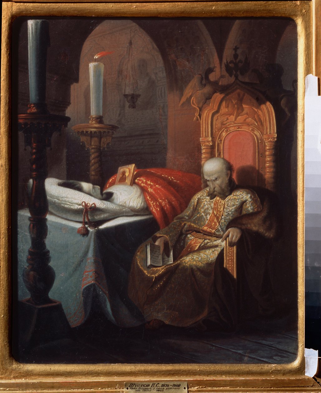 Ivan the Terrible and his son Ivan on Friday, November 16 by Nikolai Semenovich Shustov