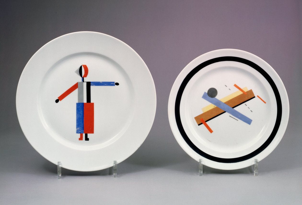 Suprematist Plates by Nikolaj Mihailovic Suetin
