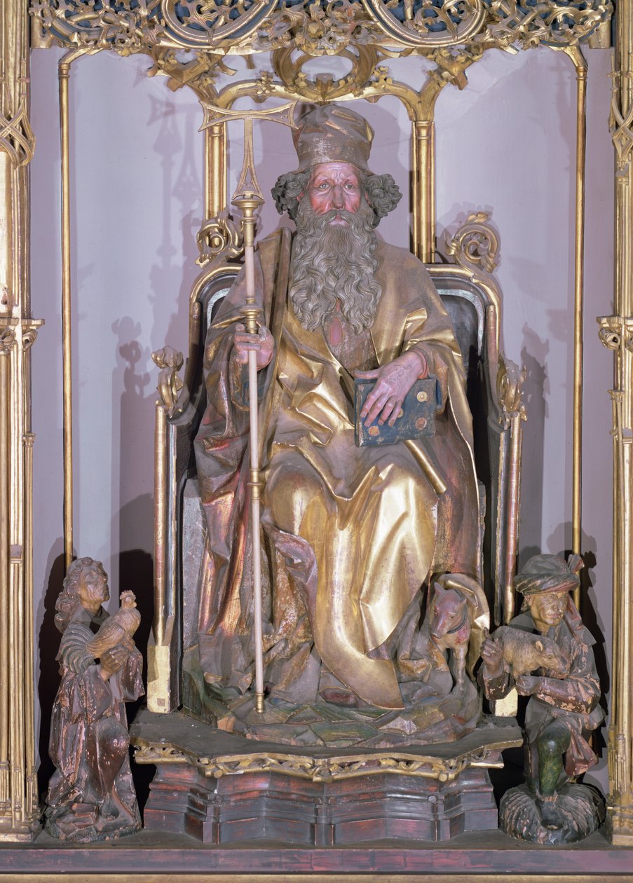 Isenheim Altarpiece, Saint Anthony the Hermit (detail of Saint Anthony) by Nikolaus Hagenauer