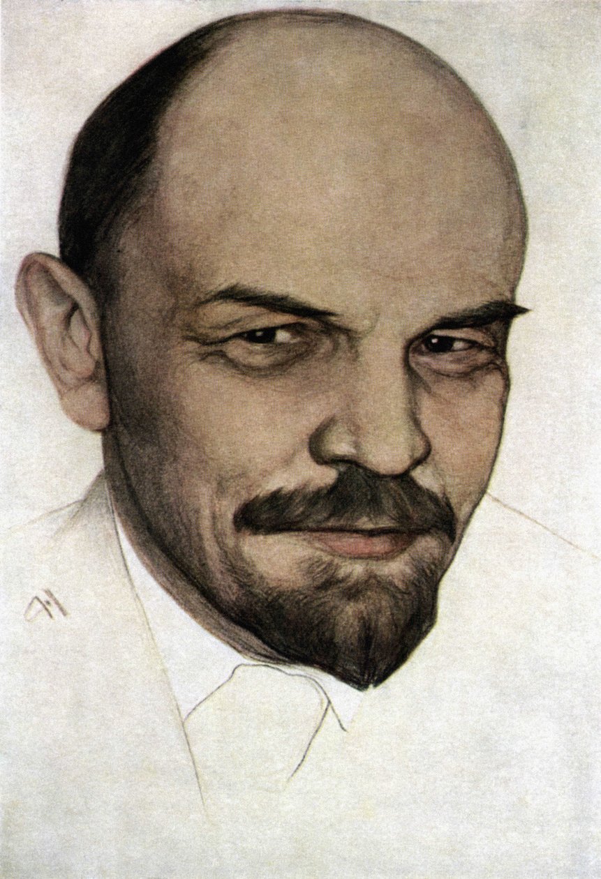 Portrait of Vladimir Ilyich Ulyanov called Lenin (1870 - 1924) by Nikolay (1873-1932) Andreyev