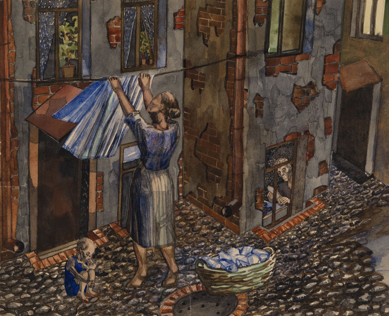 The Old Courtyard by Nikolay Ivanovich Evgrafov