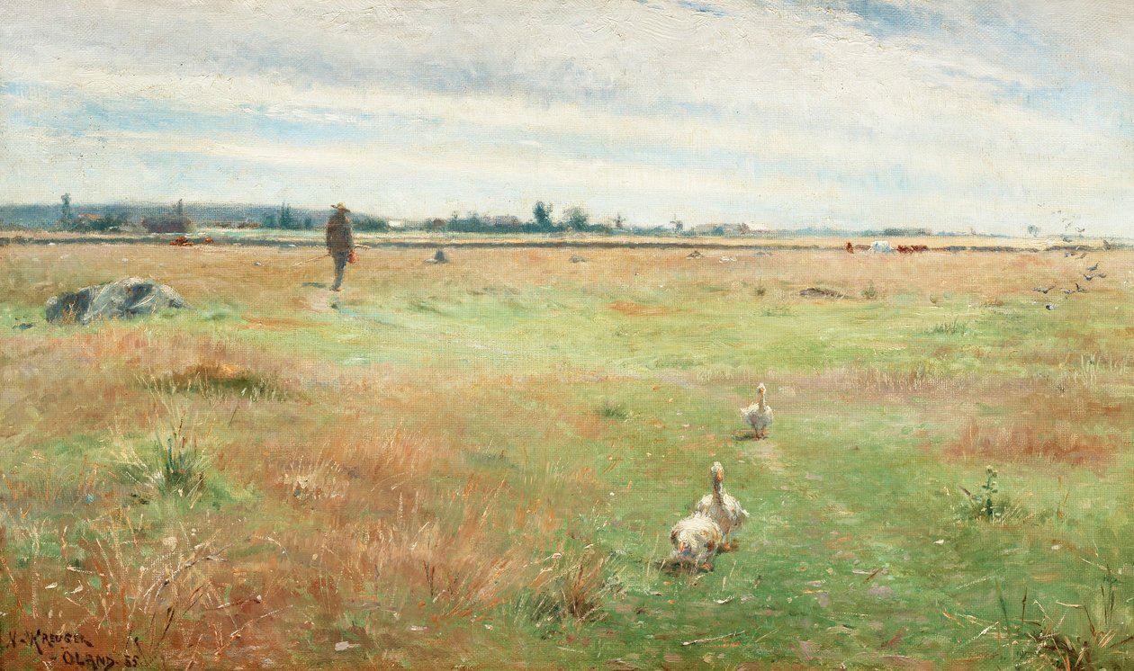 Landscape with Geese, Mörbylånga by Nils Kreuger