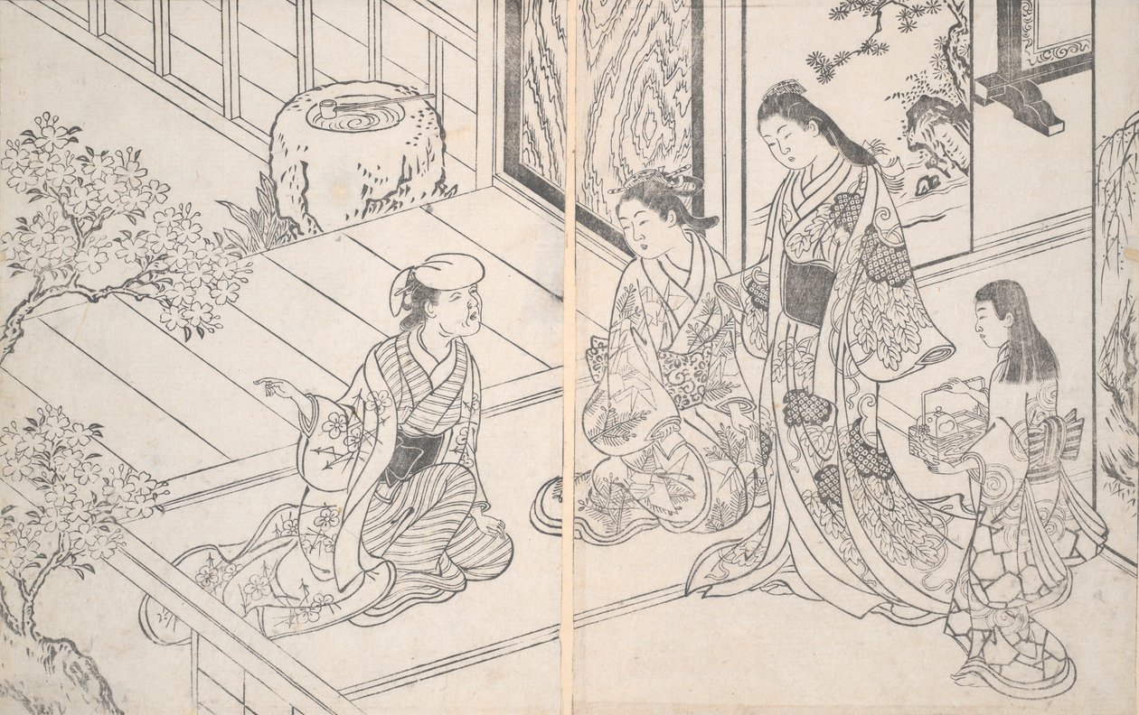 A Domestic Scene by Nishikawa Sukenobu
