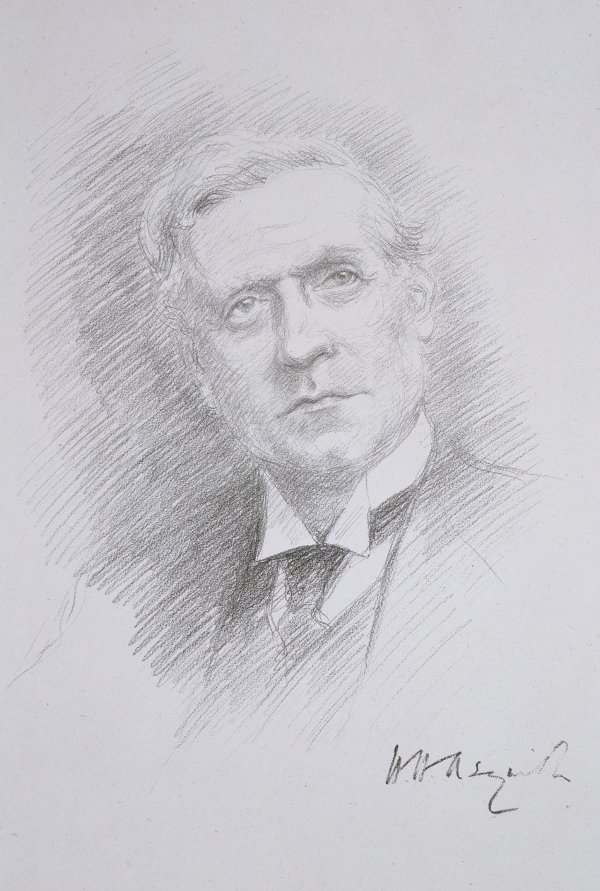 Portrait of Herbert Henry Asquith, from an album on the Entente Cordiale, 1909 by Noel Dorville