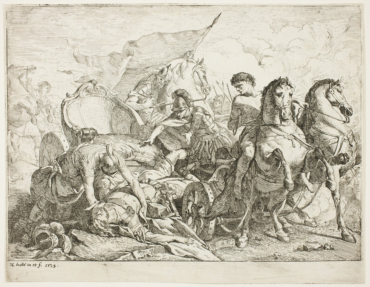 Antiochus Falling from His Chariot by Noel Halle