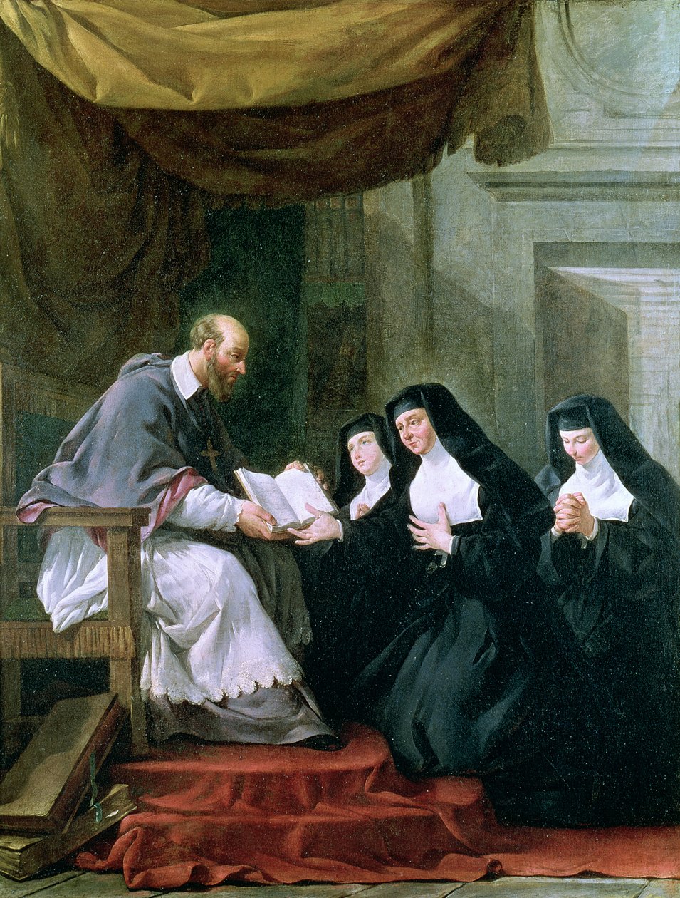 St. Francois de Sales Giving the Rule of the Visitation to St. Jeanne de Chantal by Noel Halle