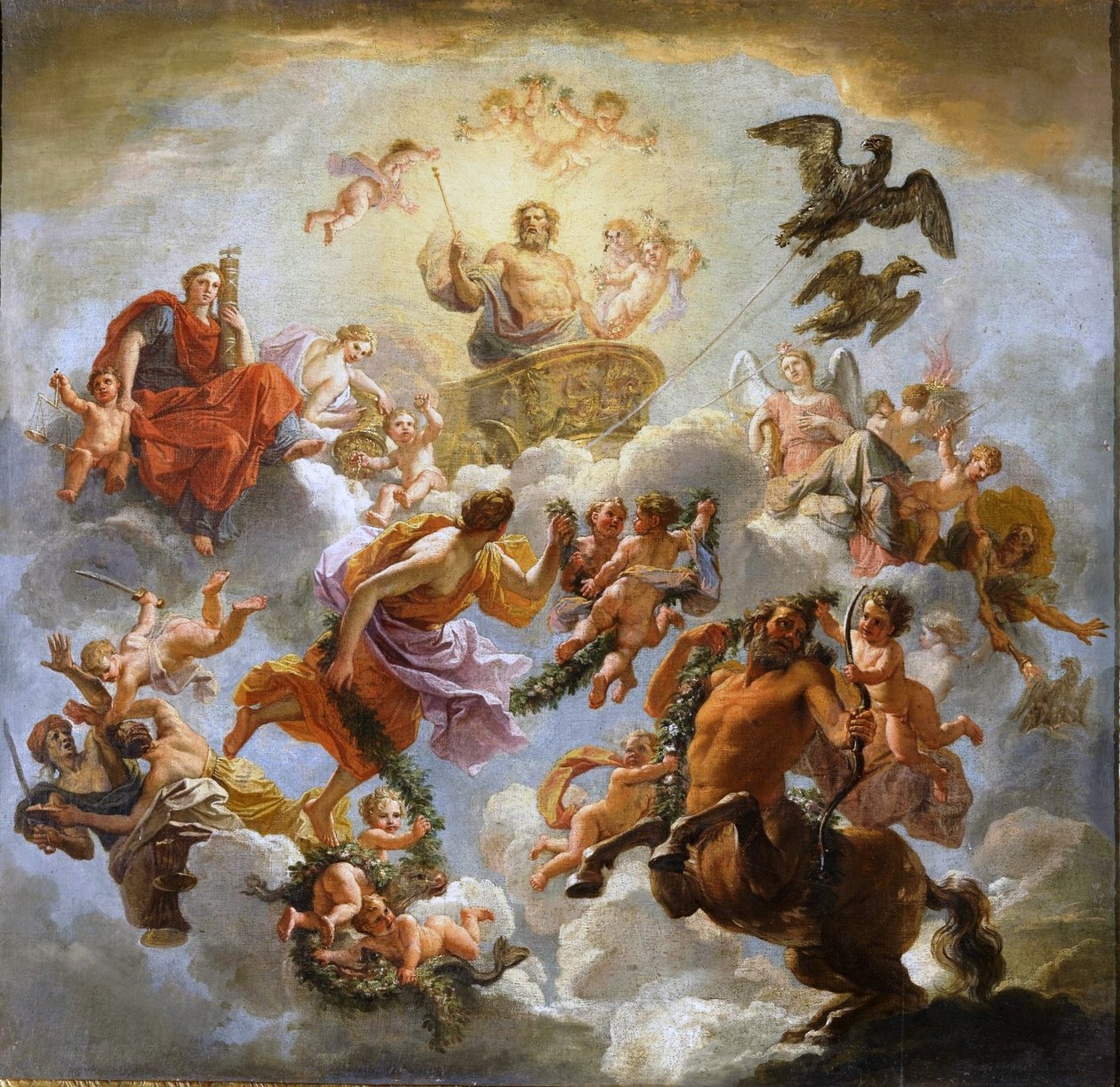 Jupiter Chariot between Justice and Piety by Noël Coypel