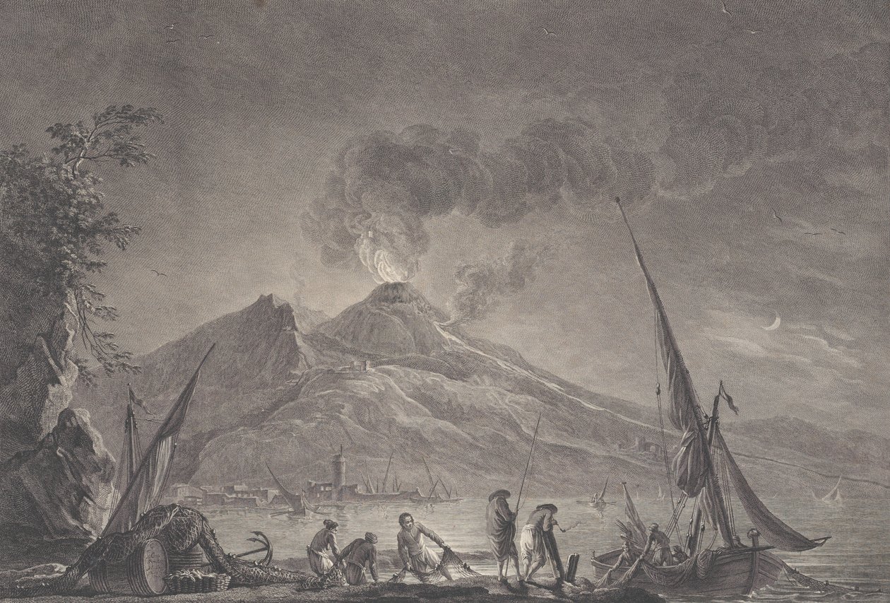 View of Mount Vesuvius as it was in 1757, 1762 by Noël Le Mire