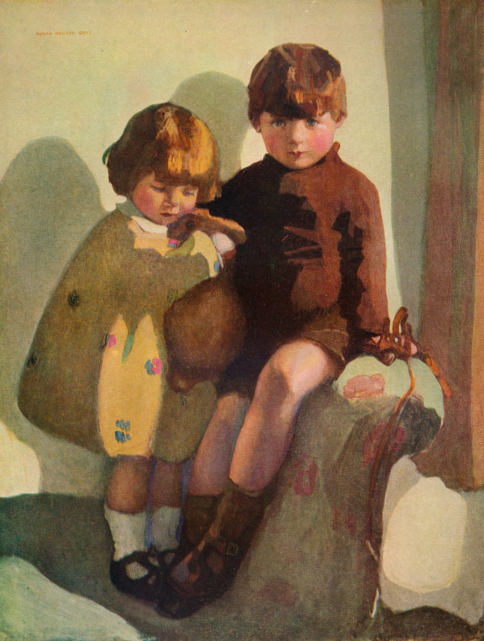 Ian and Rosemary, c1923 by Norah Neilson Gray