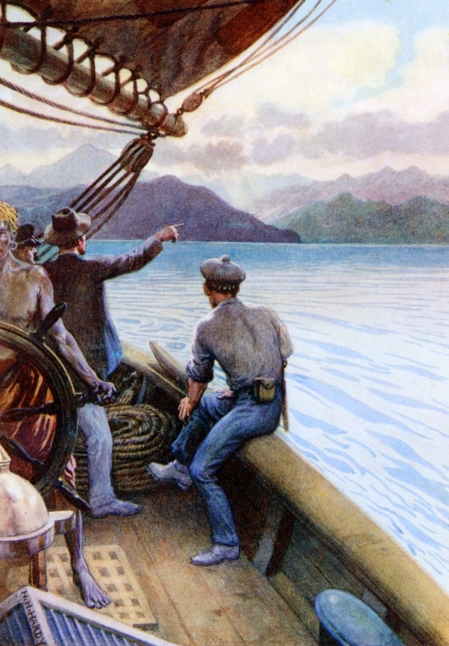 Cruising among the South Sea Islands, Norfolk Island in sight by Norman Hardy