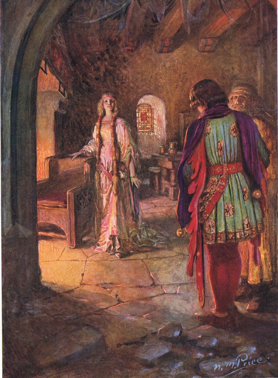 Geraint Had Never Seen So Fair and Sweet a Lady, Illustration from 