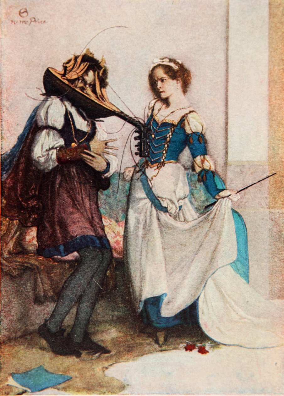 The Gentle Katherine, The Taming of the Shrew, Act II Scene 1, illustration from 