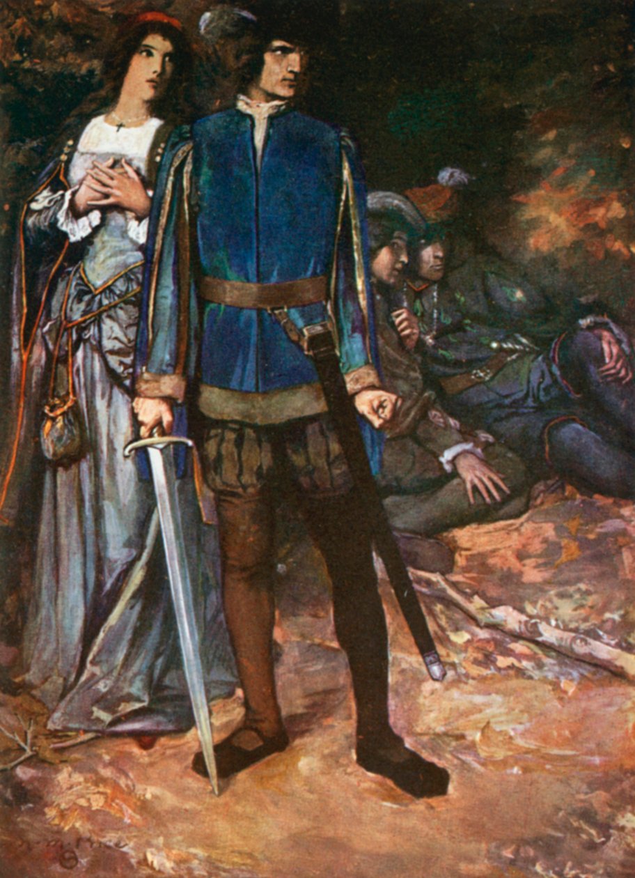 Valentine, "I Dare Thee But to Breathe Upon My Love". Two Gentlemen of Verona – Act V, Scene 4 by Norman Mills (after) Price