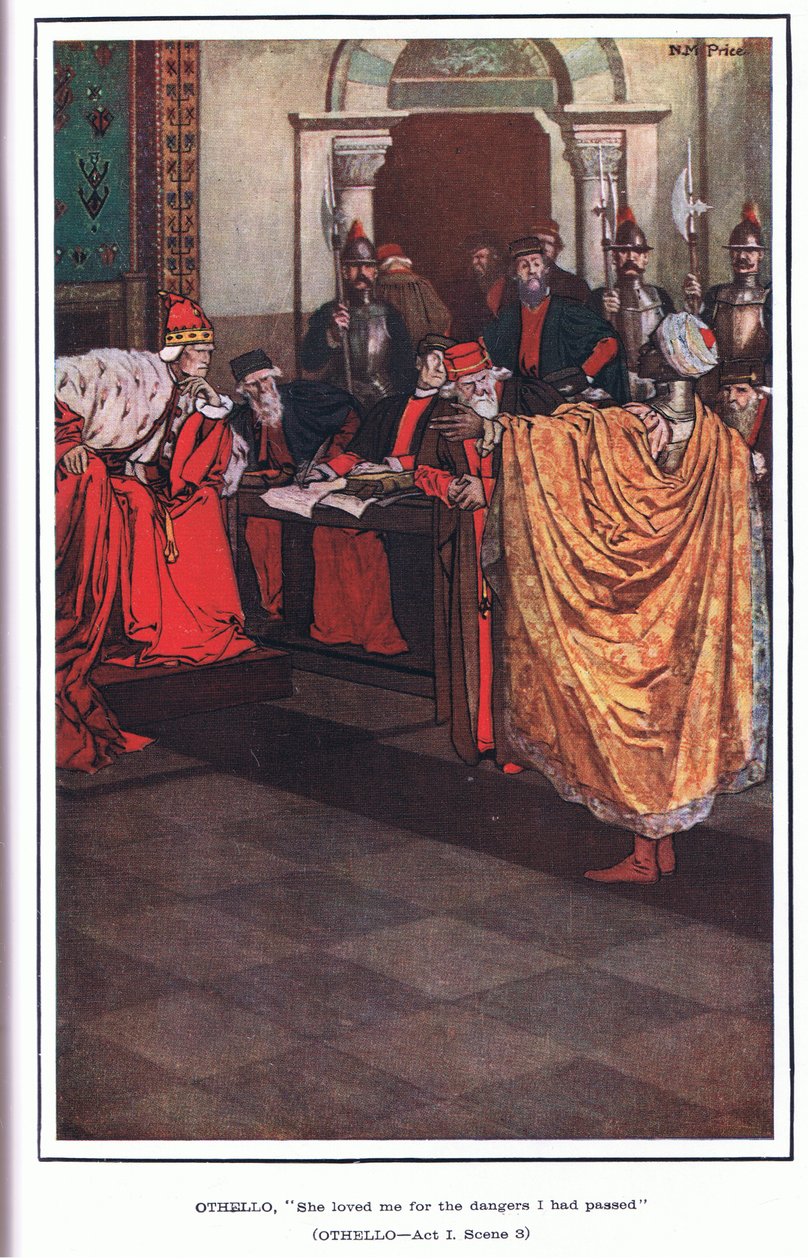 Othello: "She loved me for the dangers I had passed" by Norman Mills Price