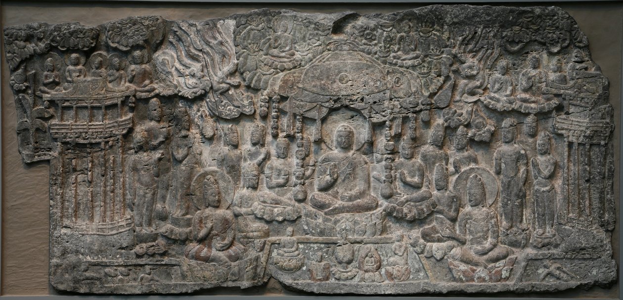 Western Paradise, Handan, Hebei Province by Northern Qi Dynasty Chinese Scool