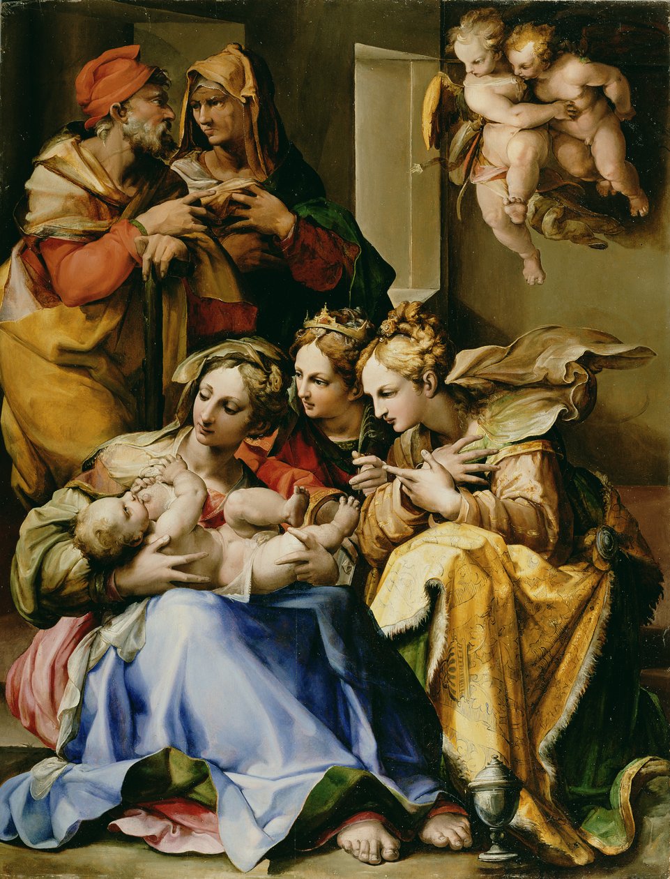Holy Family with Saints Anne, Catherine of Alexandria, and Mary Magdalene, c.1560-9 by Nosadella