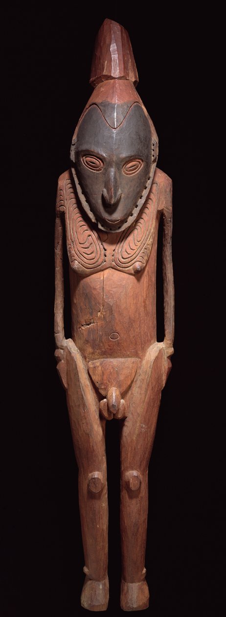 Carved Figurine and Mask, from Papua New Guinea, Oceania by Oceanic