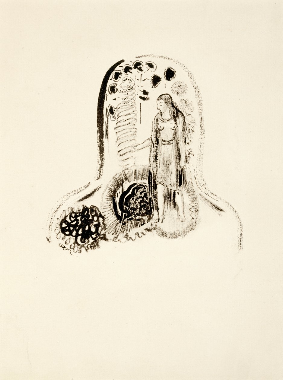 Young Girl in a Flower Garden by Odilon Redon