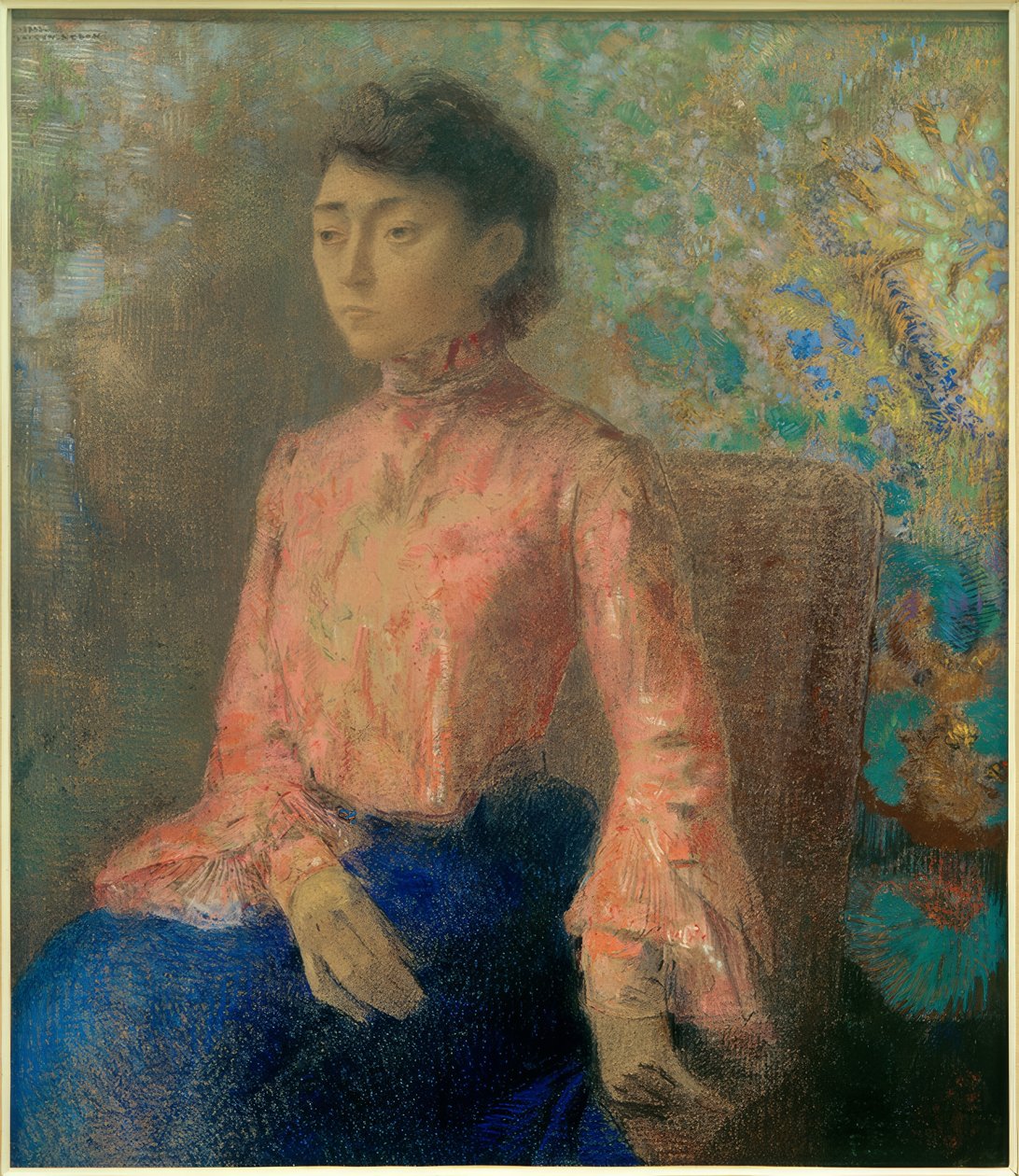 Portrait of Mademoiselle Chaine by Odilon Redon