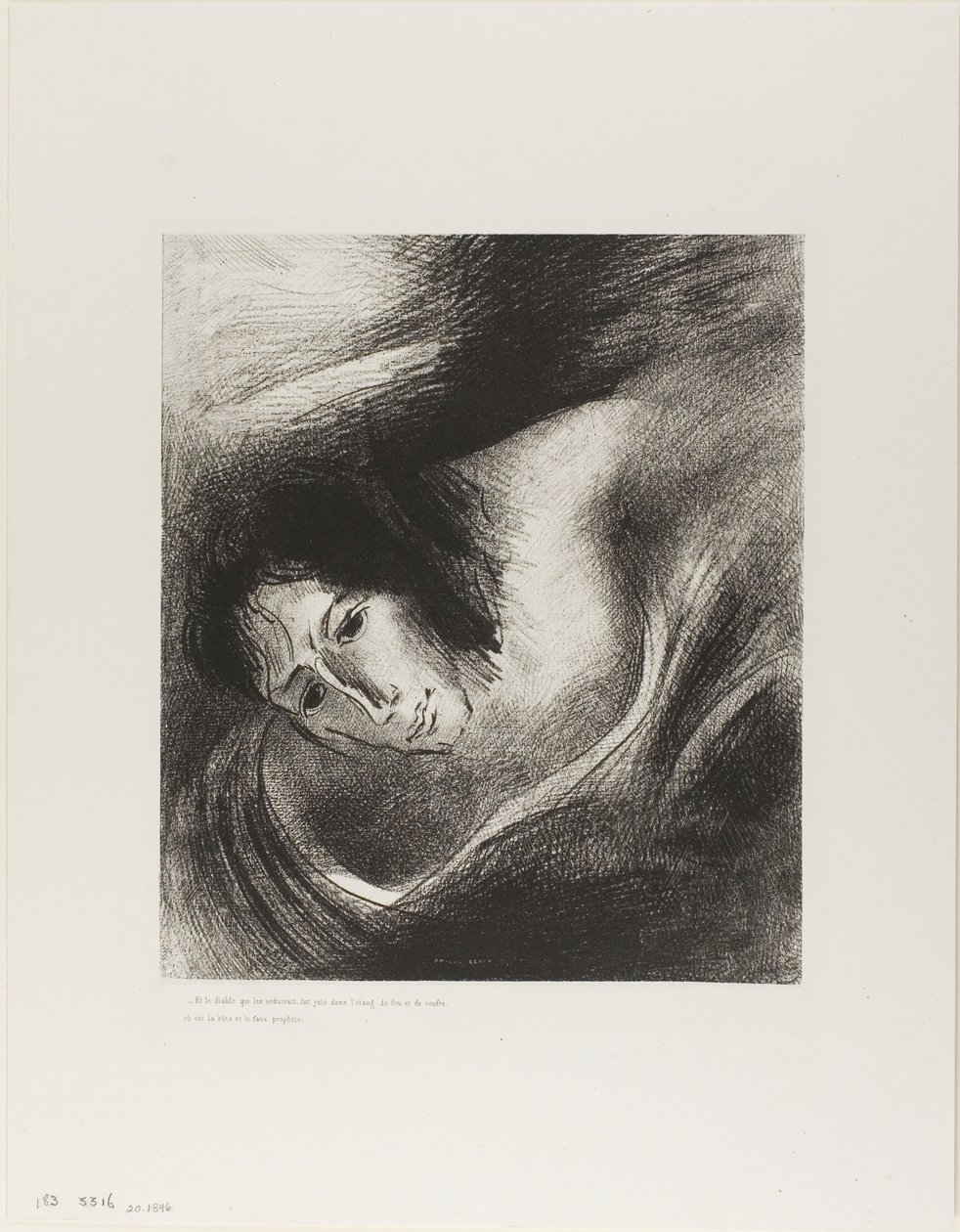 And the Devil that had Deceived them was Cast into the Lake of Fire and Brimstone, Where the Beast and the False Prophet Are, plate 10 of 12 by Odilon Redon