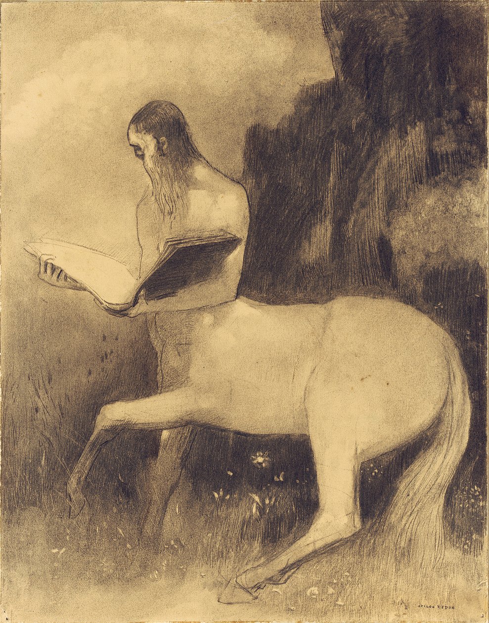 Centaur Reading by Odilon Redon