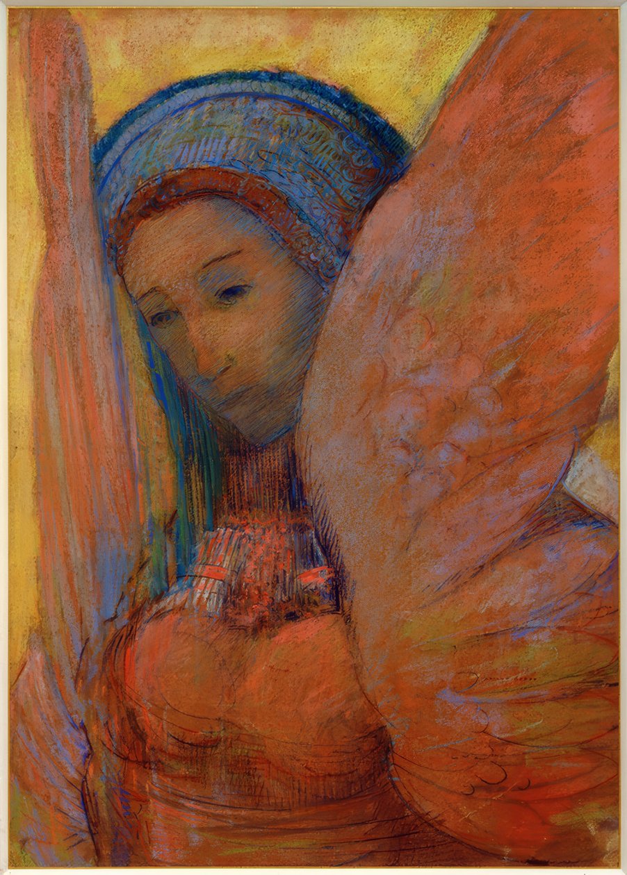 The Lyre (Sphinx) by Odilon Redon