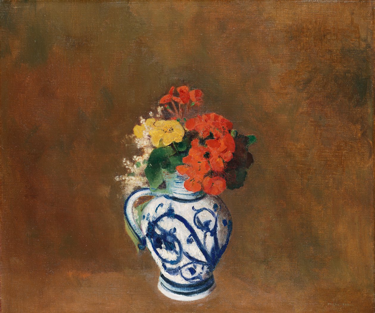 Flowers in a Blue Vase, c.1900 by Odilon Redon