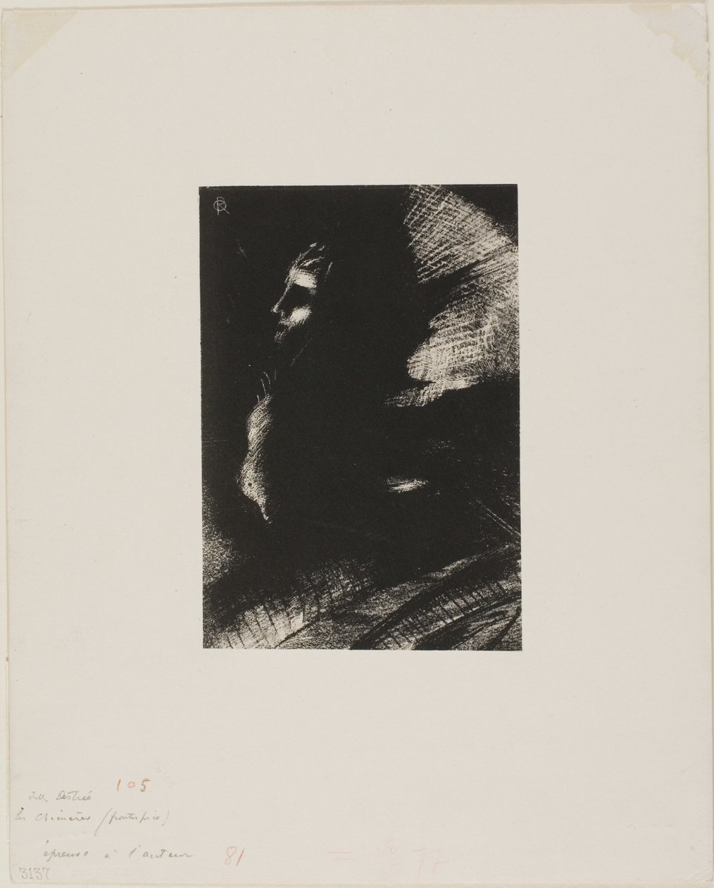 Frontispiece for Les Chimères by Jules Destrée by Odilon Redon